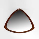 Important Miroir Triangulaire en Teck, Design Scandinave, Circa 1950