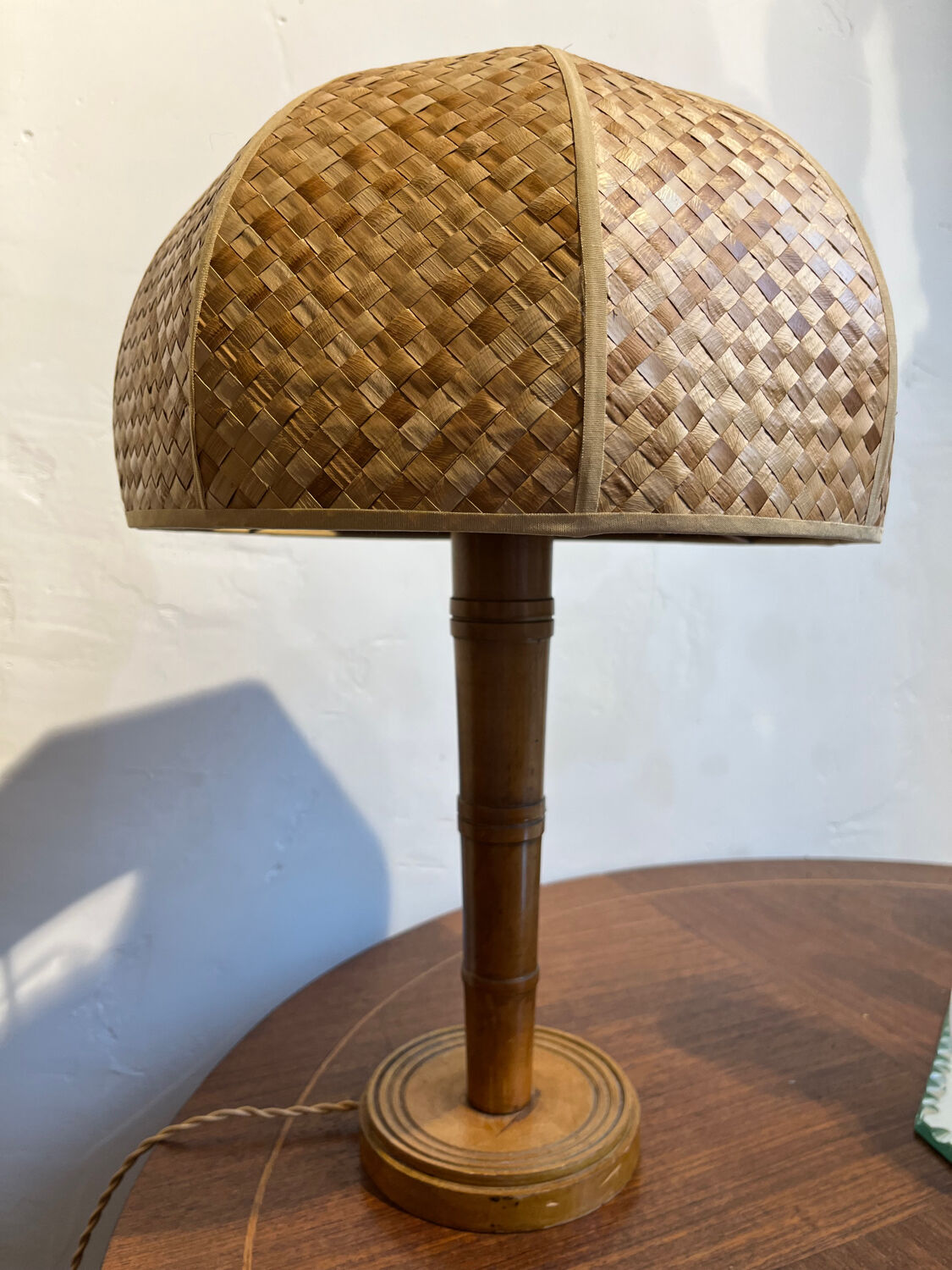 Wooden table lamp 1950