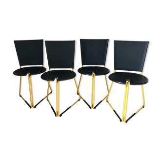 Chaises  terna par Seccose design 1985 Gaspare Cairoli