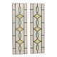 Art Deco Geometric Stained Glass Window 85x24cm