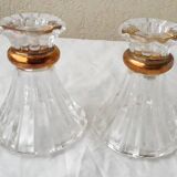 Pair of crystal candlesticks