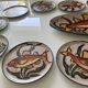 Fish service Vallauris dish + 12 plates