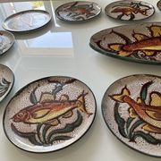 Service à poisson Vallauris plat + 12 assiettes
