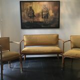 Bench set and pair of Gustave Siegel chairs for J & J Kohn - Viennese Secession