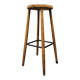 Vintage wooden and metal bar stool – simple and authentic design