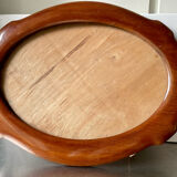 Oval mahogany picture frame