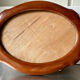 Oval mahogany picture frame