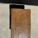 Coffee table in blond teak quadripod