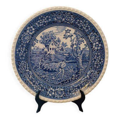 Grand plat rond villeroy & boch rusticana - Bleu