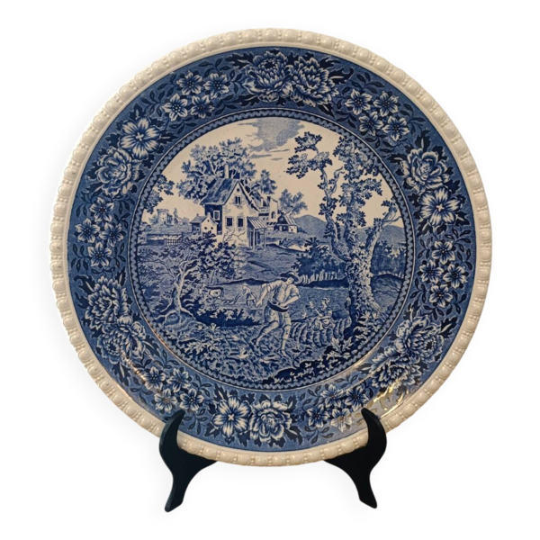 Grand plat rond villeroy & boch rusticana - Bleu