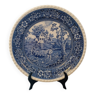 Grand plat rond villeroy & boch rusticana - Bleu