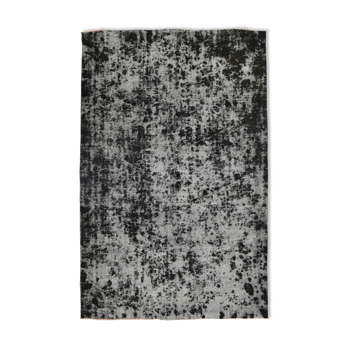 Distressed wool vintage tapis rugs 243x158cm