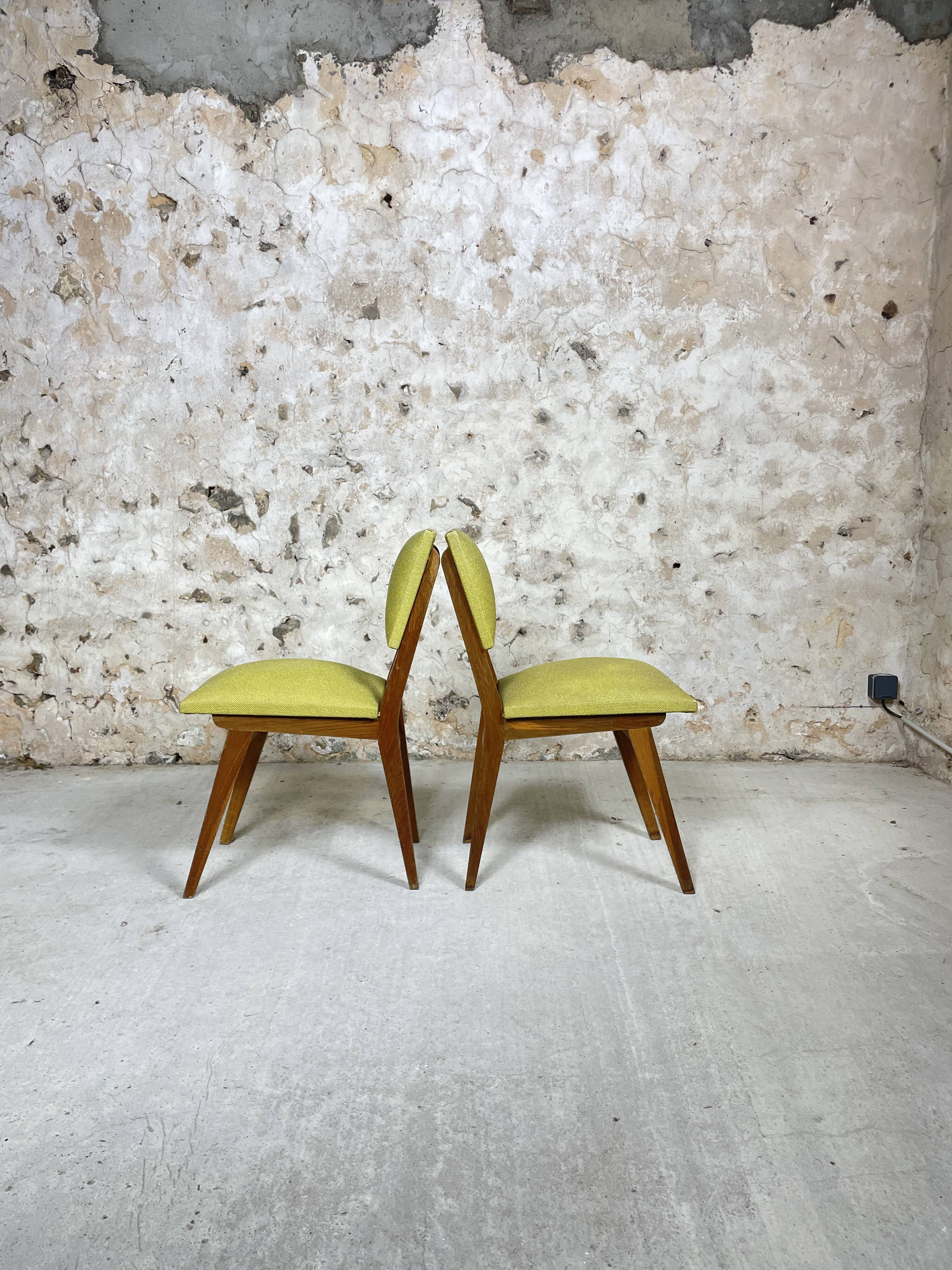 Green skai chairs 50s