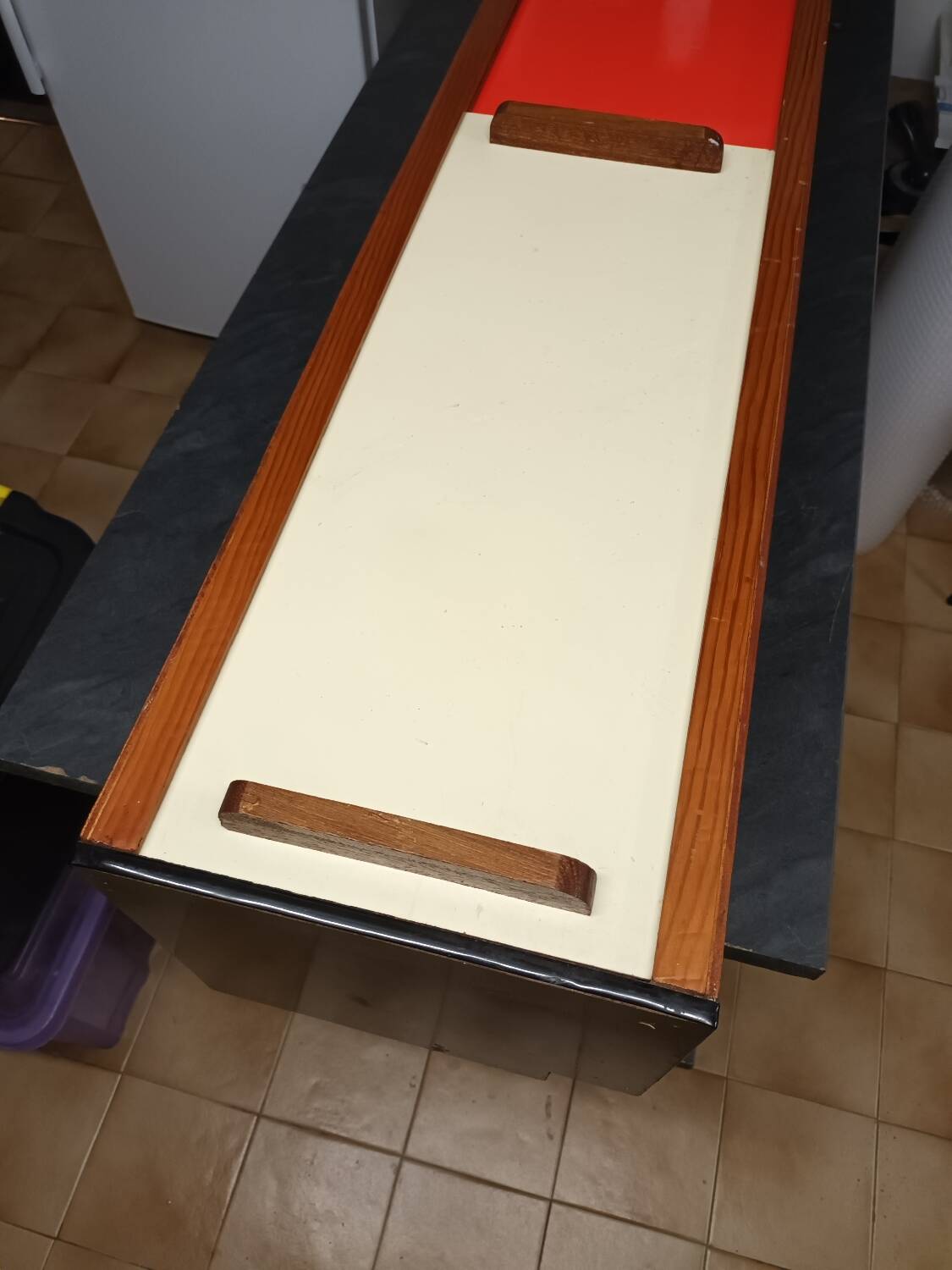 Vintage shelf with sliding doors