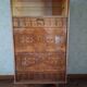 Retractable display cabinet desk