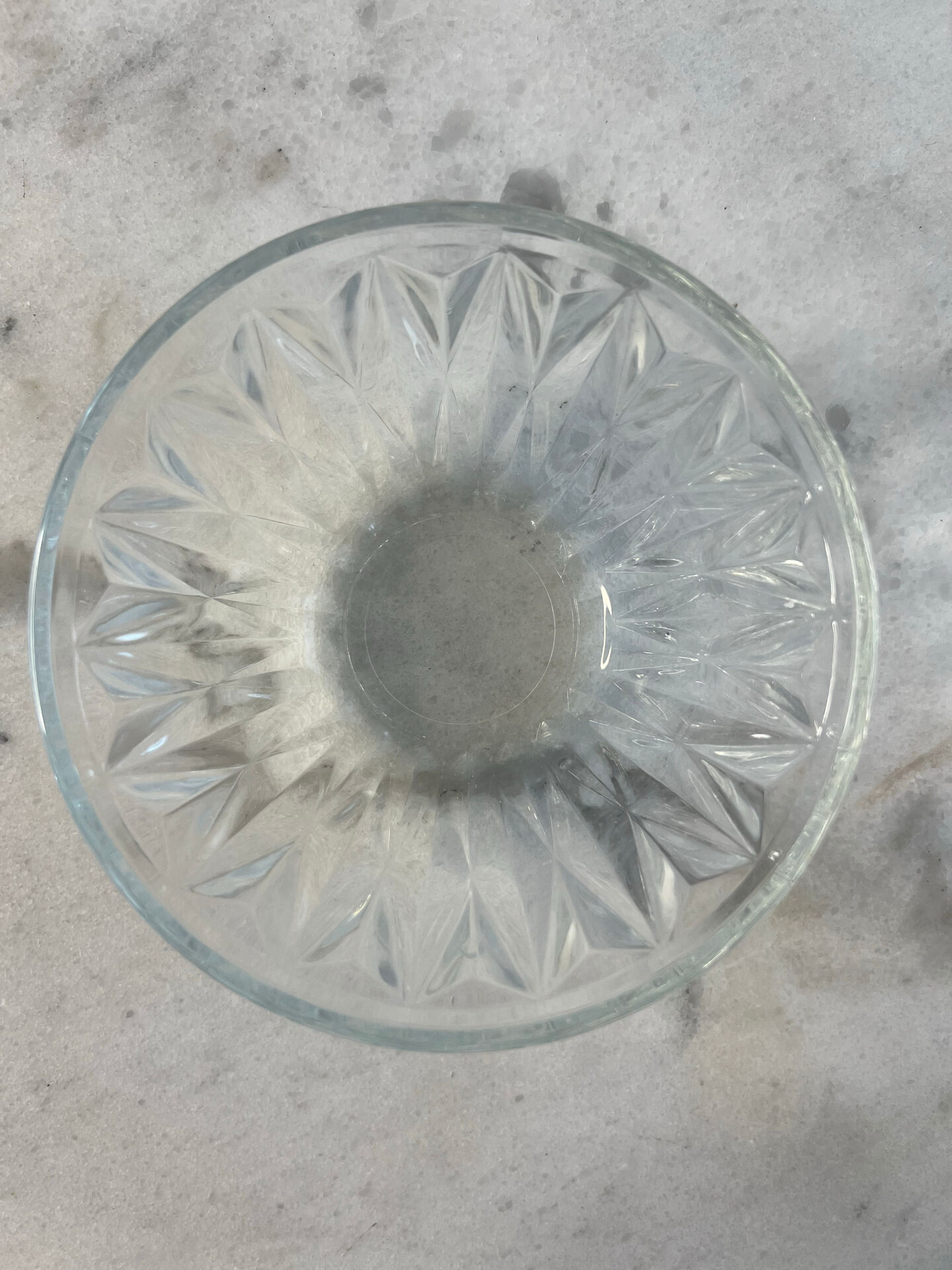 Cut glass bowl stamped France 11cm