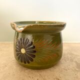 Pitcher  vintage green alsatian pattern