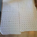 2 antique handmade crochet bedspreads