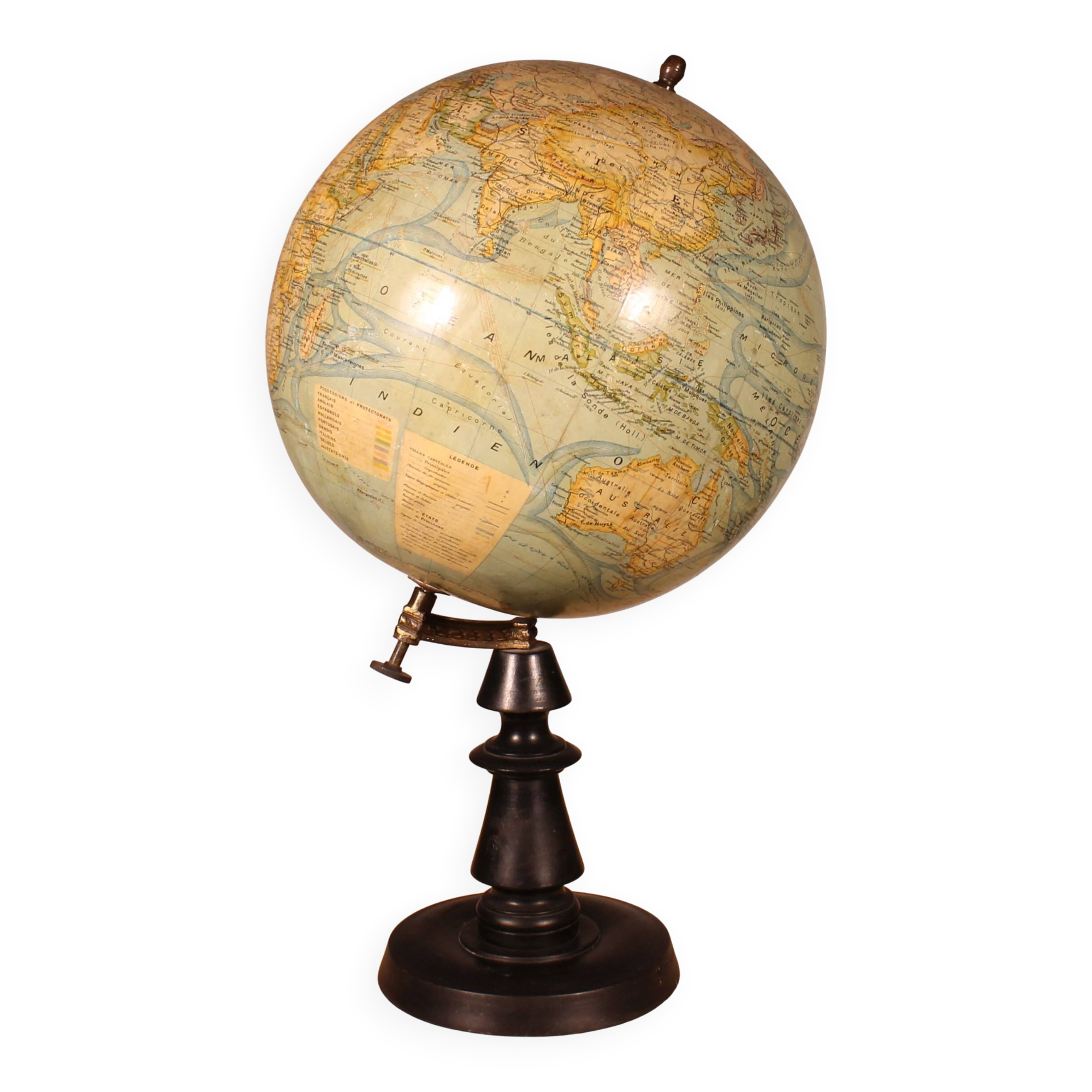 Terrestrial globe by J. Forest from the early 20th century