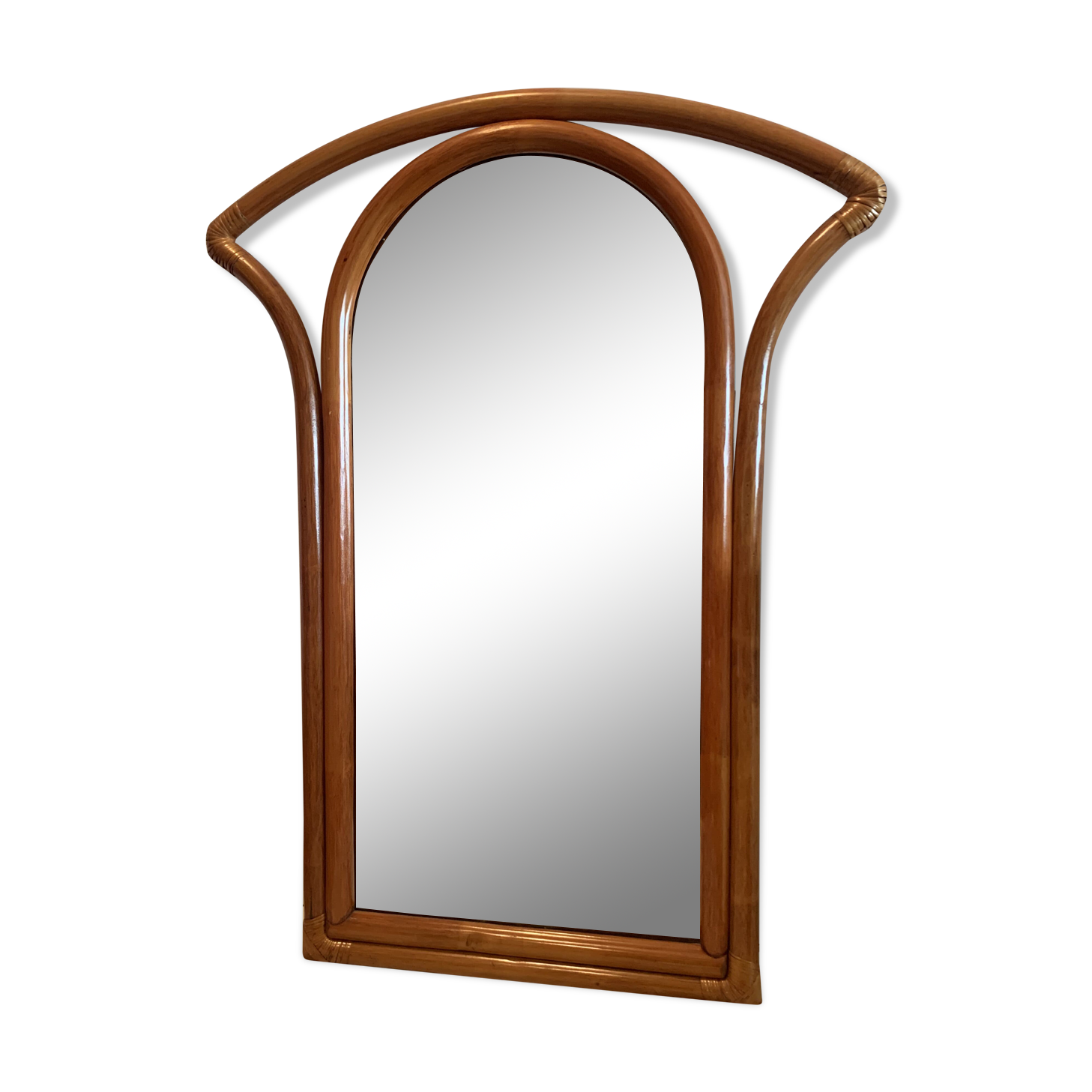 Rattan mirror