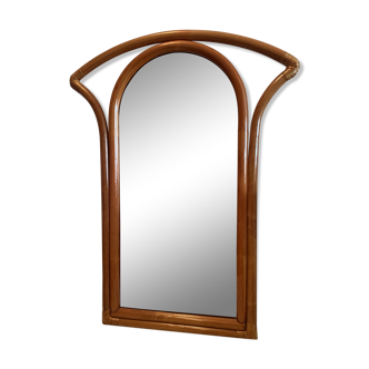 Rattan mirror