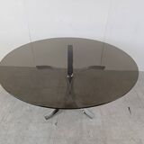 Vintage chrome dining table, 1970s