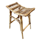 Tabouret vintage en rotin