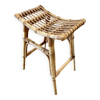 Vintage rattan stool