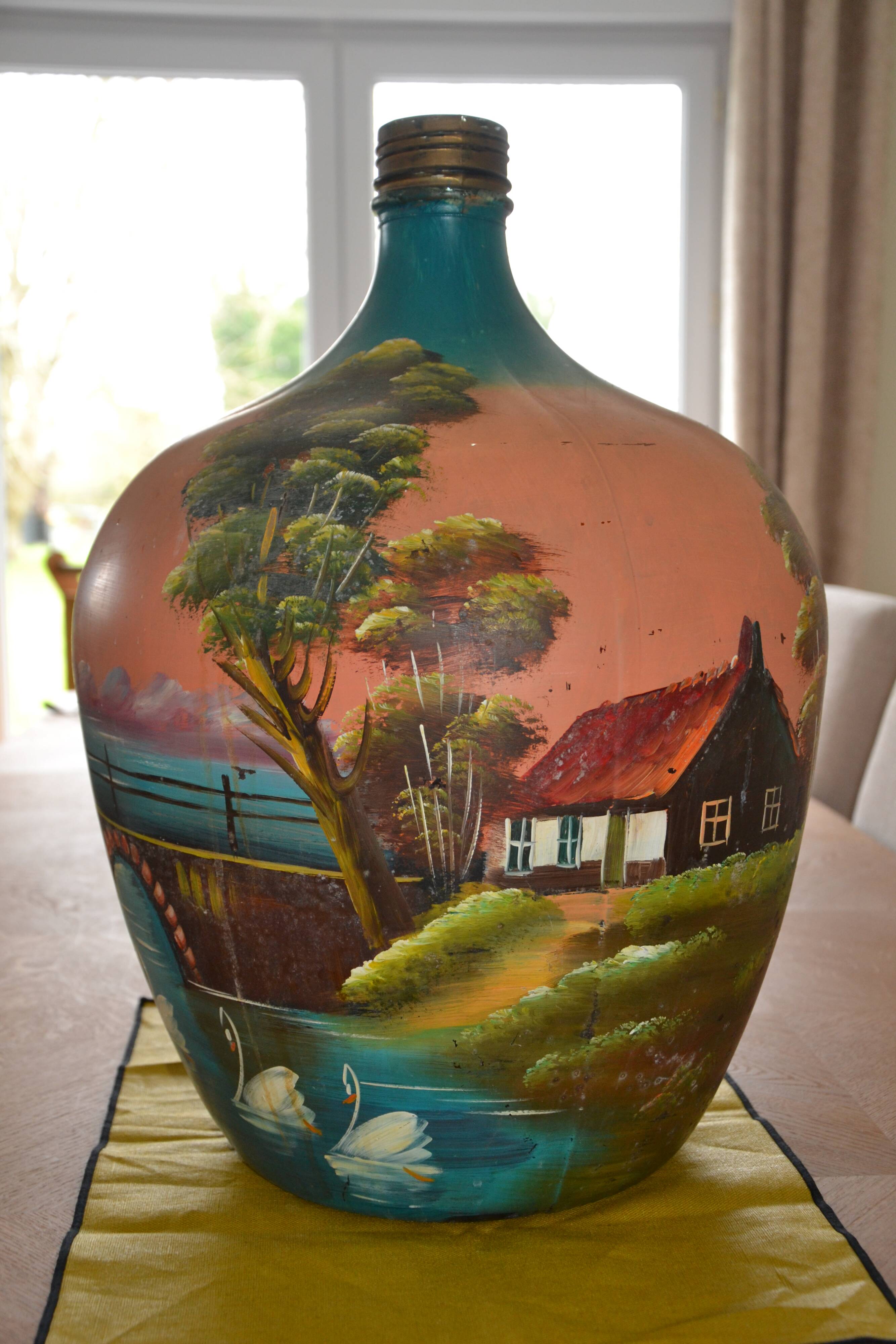 Impressive and rare dame-jeanne.