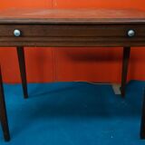 1950s waxed oak drawer table