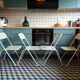Suite 4 chaises terrasse vintage