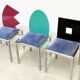 Set of 6 postmodern dining chairs by Salvati e Tresoldi for Omaggi / Saporiti