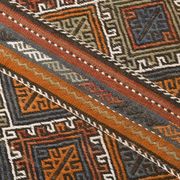 Tapis Kilim persan rouge et vert 3x9, 81x279 cm