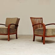 Paire de fauteuils Krasna Jizba Art déco bois massif