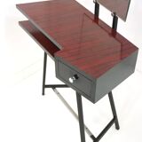 Coiffeuse années 50 en métal laqué noir et formica