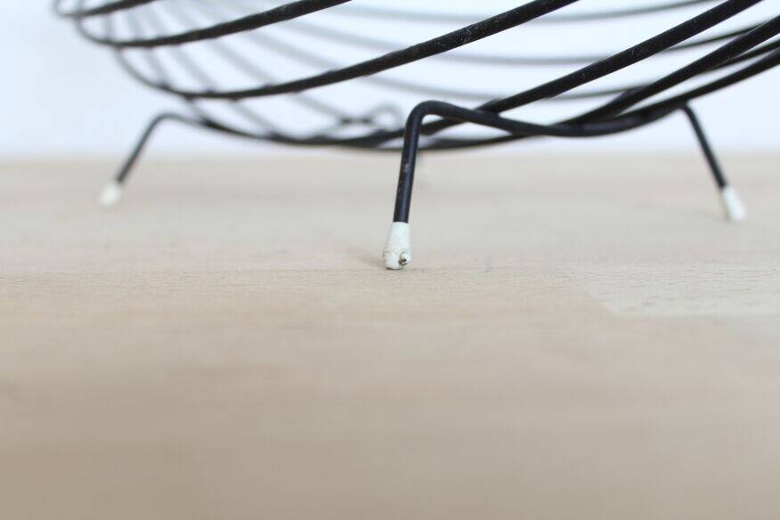 50s fruit bowl in wood and metal