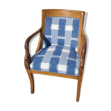 Armchair backrest rounded fish head