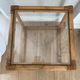 Rattan side table