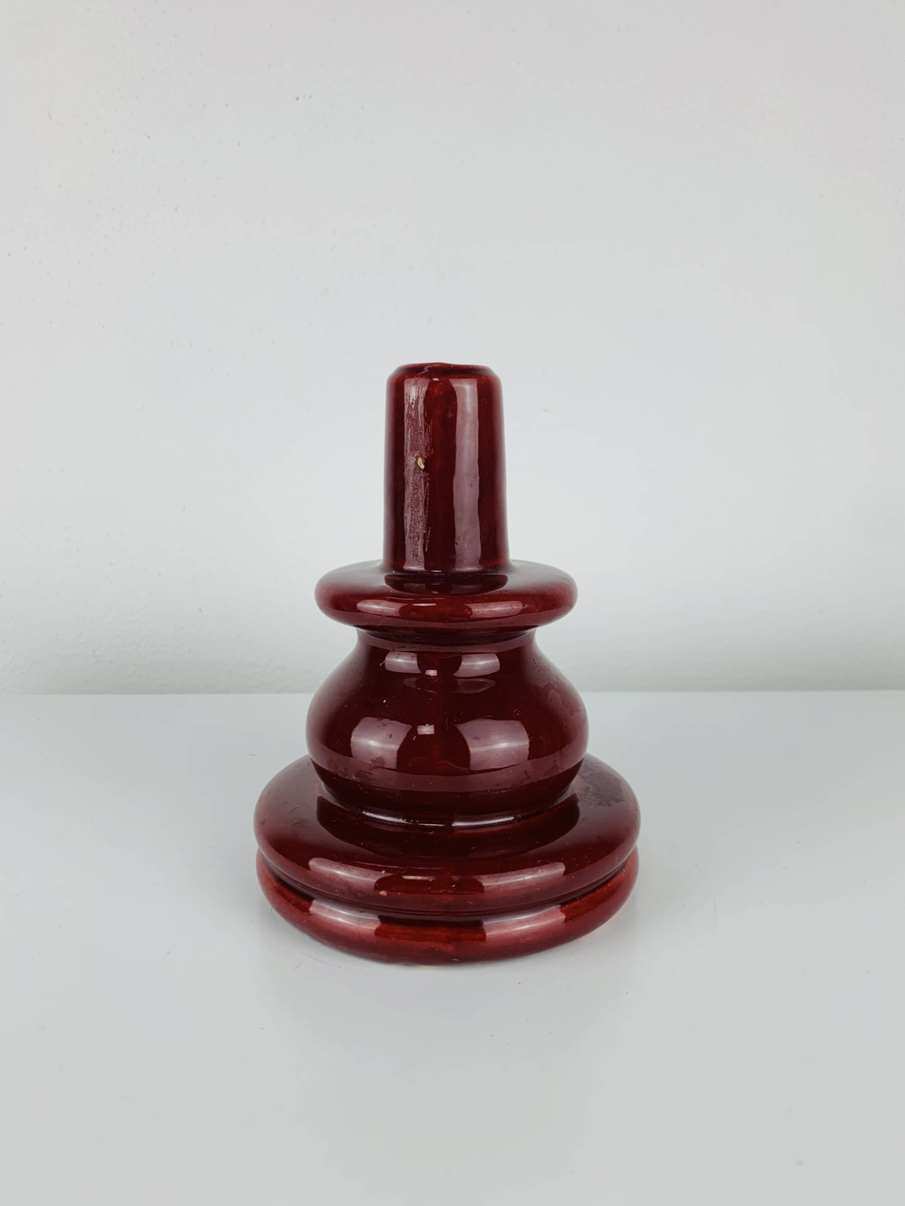 Vintage Saint Clément ceramic candlestick