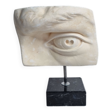 Eye of Michelangelo's "David", vintage cast after Brucciani, on base, 27 cm