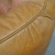 Brutalistic italian leather living room set, 1970, set of 2