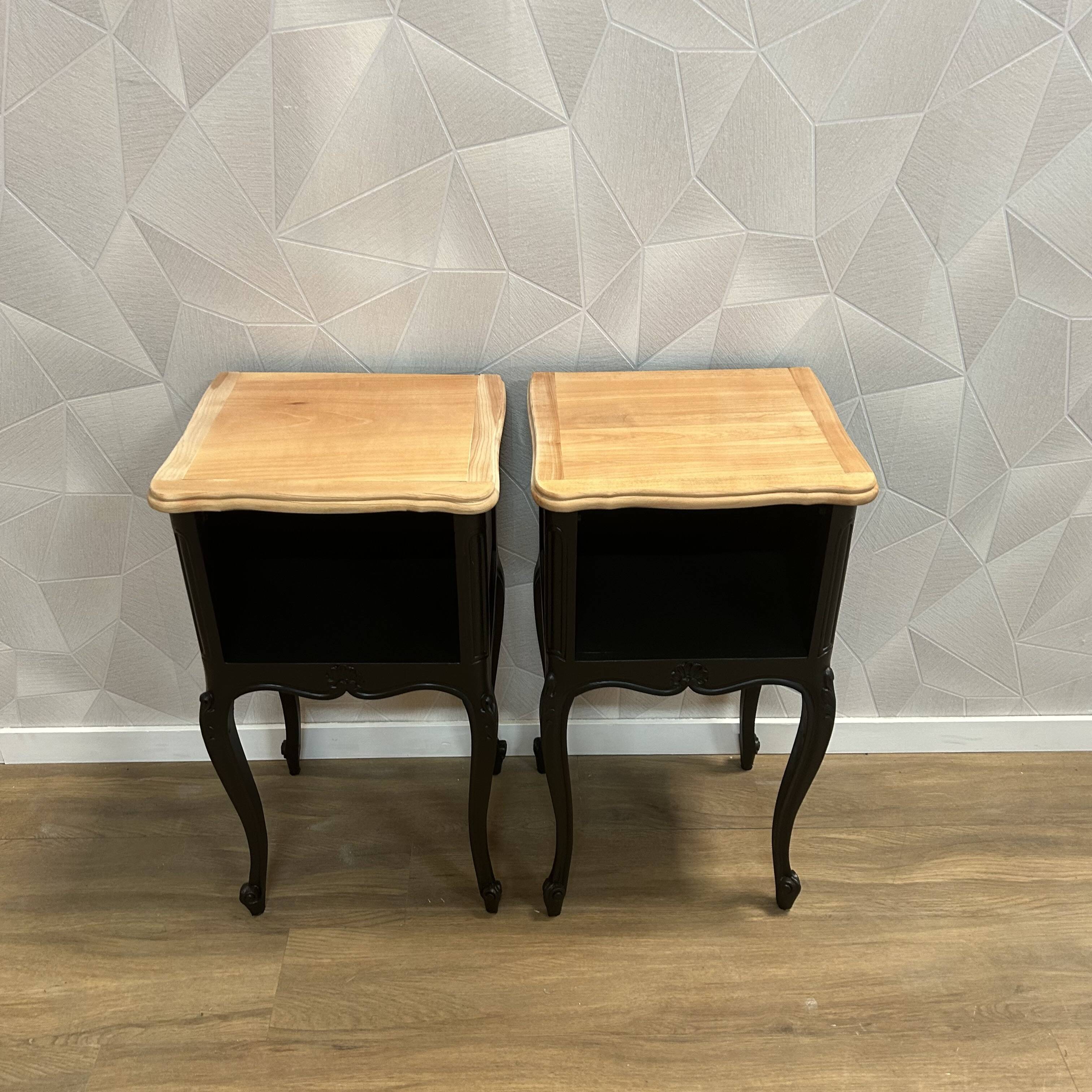 Pair of industrial revamped bedside table