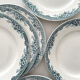 6 antique ironstone dinner plates "Lucy" Saint Amand
