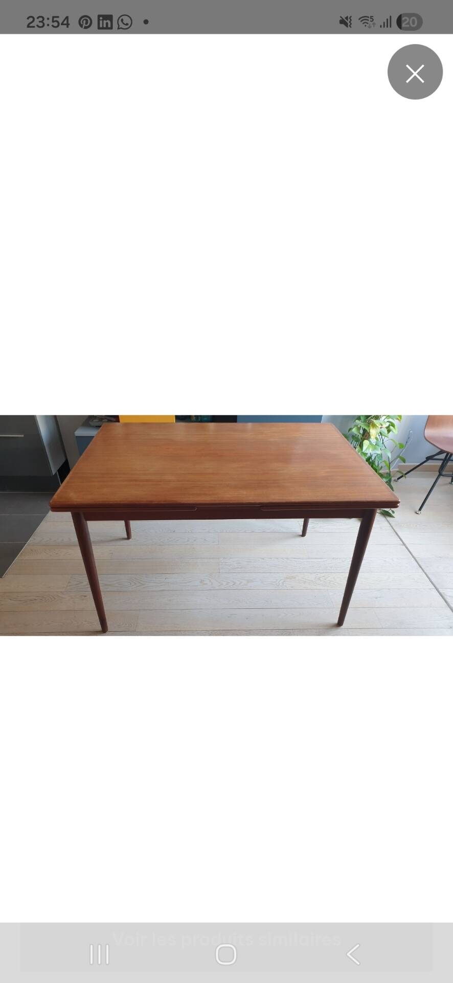 Vintage teak table by Willy Sigh