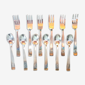 6 small Spoons and 6 small forks - Sola 100