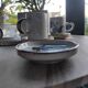 Lot de 6 tasses et 6 soucoupes à café en grès français