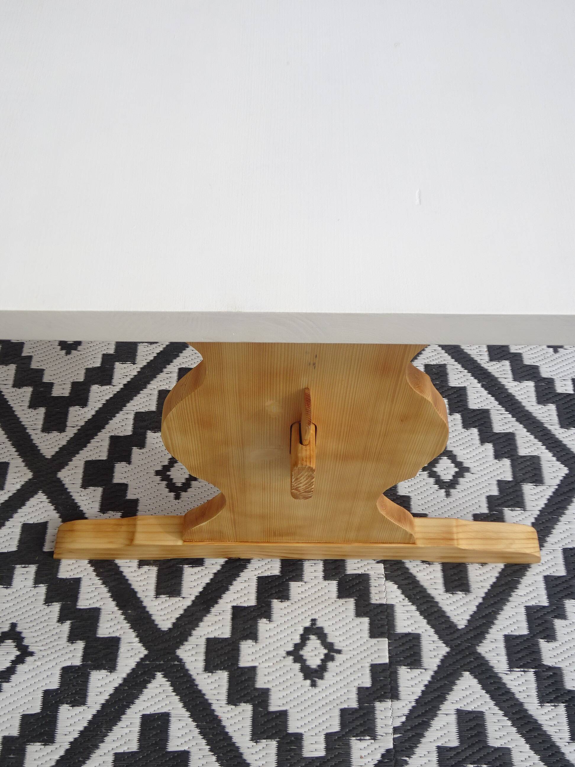 Pine table, white top