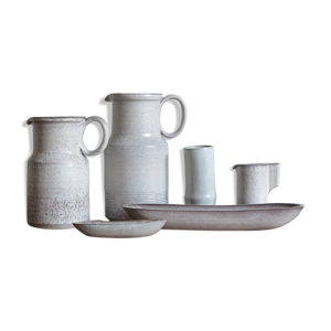 Ensemble de vases en céramique italienne Alessio Tasca, années 1970