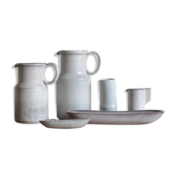 Ensemble de vases en céramique italienne Alessio Tasca, années 1970