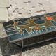 Ceramic and chrome coffee table, 1970